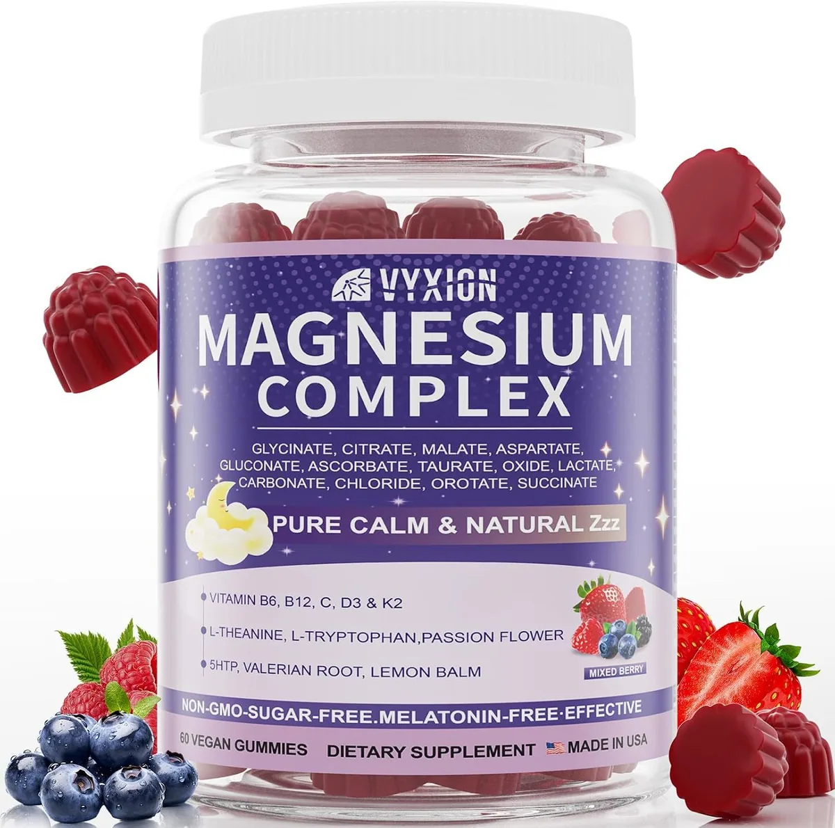 Vyxion Magnesium Complex Gummies, 60 gummies