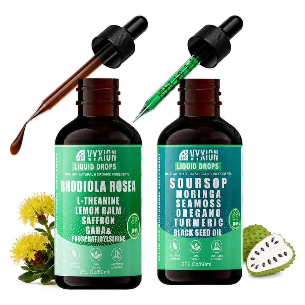 Vyxion Soursop Bitters and Rhodiola Pair, 2 bottles