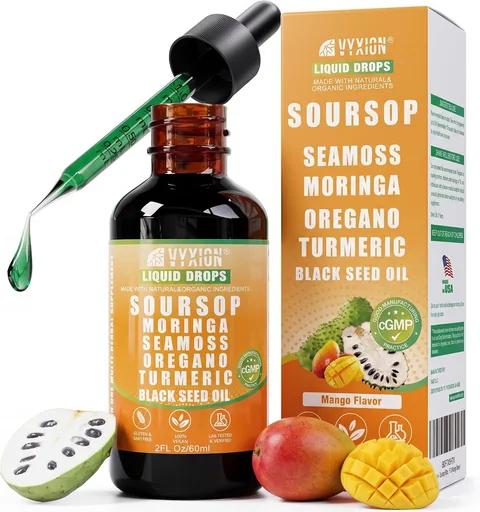 Vyxion Soursop Bitters Liquid Drops, Mango, 2 fl oz
