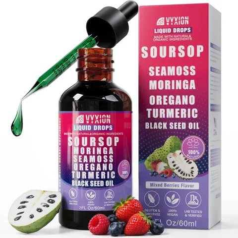 Vyxion Soursop Bitters Liquid Drops, Mixed Berry, 2 fl oz