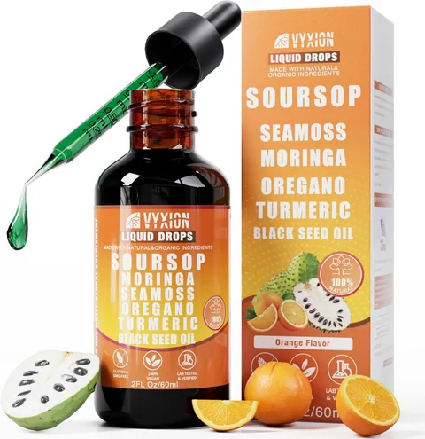 Vyxion Soursop Bitters Liquid Drops, Orange, 2 fl oz