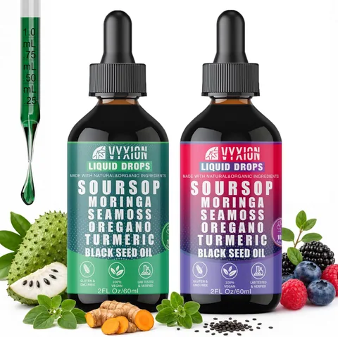 Vyxion Soursop Bitters Flavor Pack, 2 bottles: Original and Berry