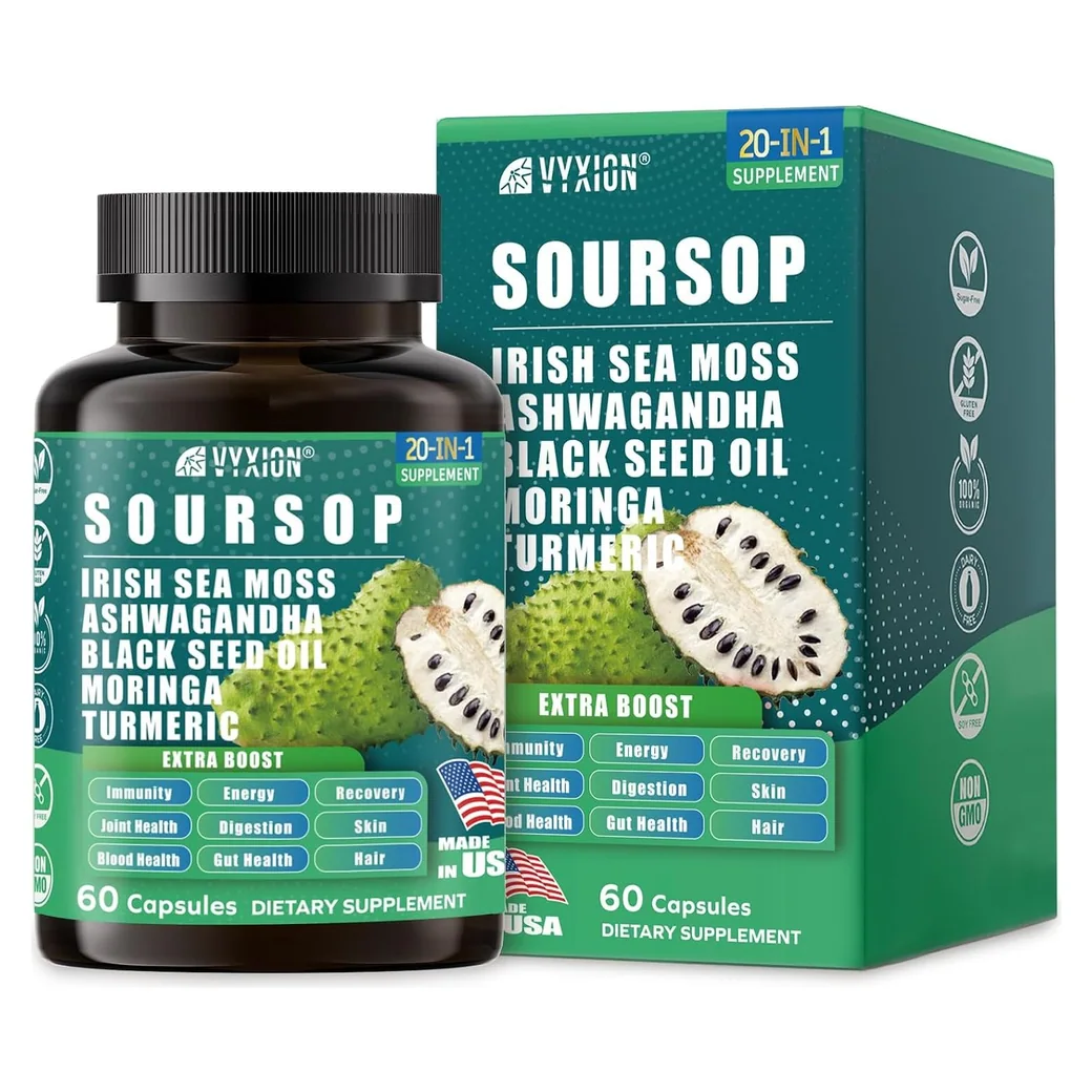 Vyxion Soursop Graviola Capsules, 60 capsules